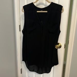 Torrid sleeveless black georgette shirt